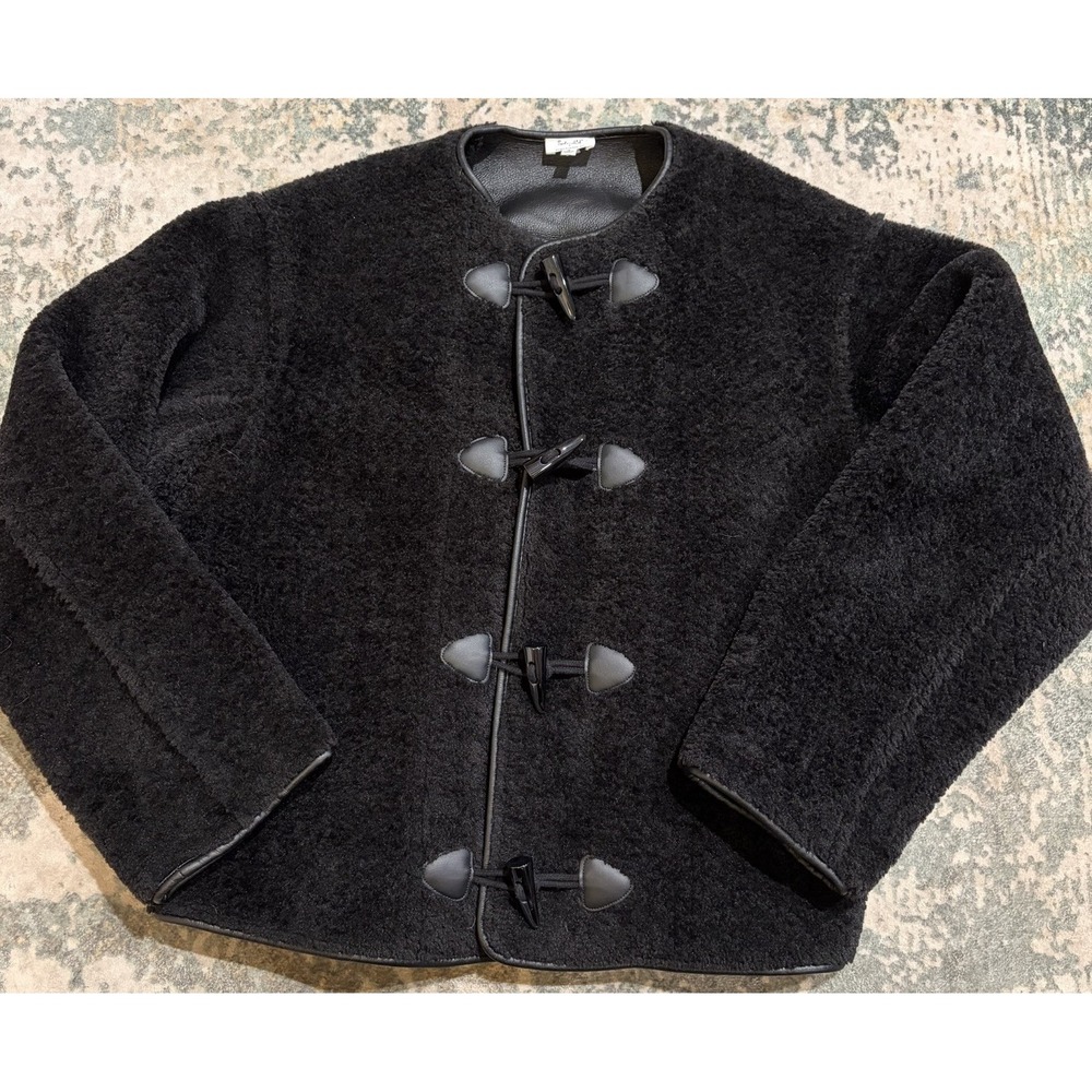 Splendid x Cella Jane Reversible Faux Shearling Toggle Jacket Black Small